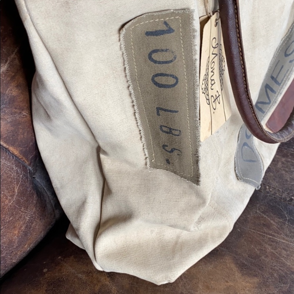 Mona B Canvas Tote with Leather Trim - Picture 3 of 7